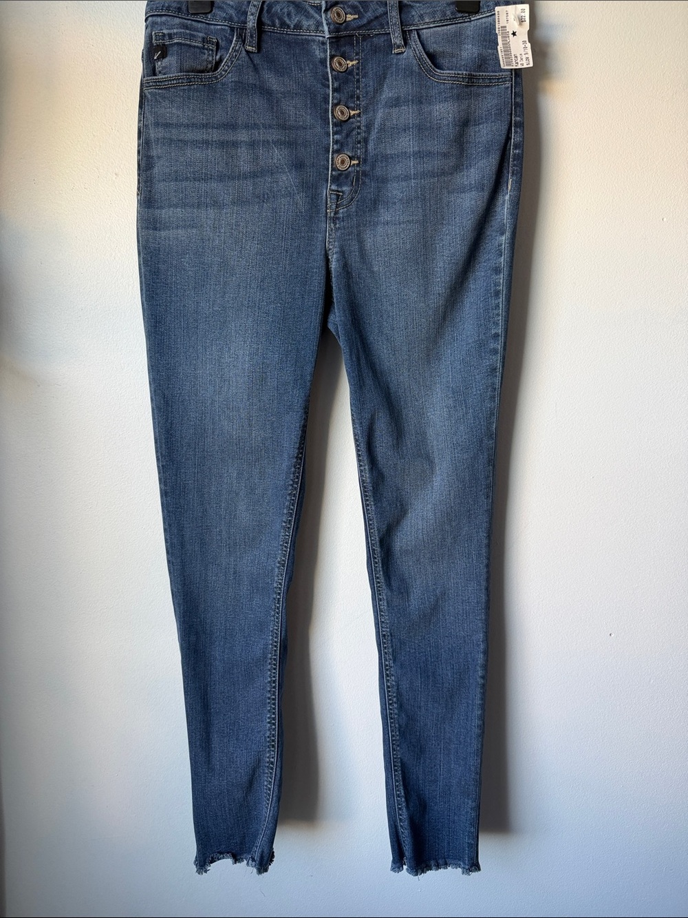 KanCan Medium Blue High-Rise Button-Fly Skinny Jeans SZ 9/28